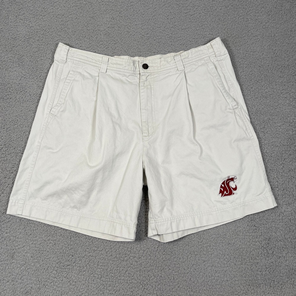 Vintage‎ Reyn Spooner Shorts Mens 36 Beige Washington State Cougars Embroidery